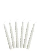 Twisted Candles, 6 Piece Box Kunstindustrien White