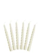 Twisted Candles, 6 Piece Box Kunstindustrien Cream