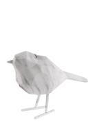 Statue Bird Small Marble Print Present Time White