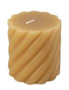 Pillar Candle Swirl Small 37H Present Time Brown