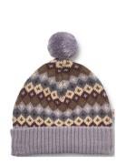 Knit Beanie Nolo Wheat Purple