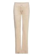 Del Ray Classic Velour Pant Pocket Design Juicy Couture Beige