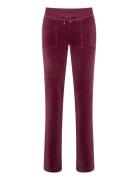 Del Ray Classic Velour Pant Pocket Design Juicy Couture Burgundy