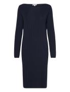 Dress Knitted Rib Plissee Tom Tailor Blue