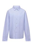 Printed Cotton Shirt Mango Blue