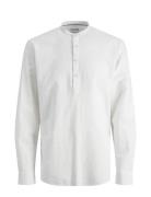 Jjesummer Tunic Linen Blend Shirt Ls Sn Jack & J S White