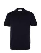 Slhberg Ss Knit Polo Noos Selected Homme Navy