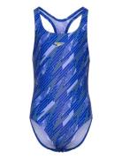 Girls Hyperboom Allover Medalist Speedo Blue