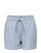 Onlcaro Mw Linen B Pull-Up Shorts Cc Pnt ONLY Blue