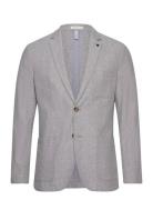 Cotton Linen Blazer Tom Tailor Grey