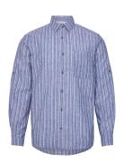 Comfort Cotton Linen Shirt Tom Tailor Blue