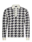 Houndstooth Rugby Shirt Percival Grey
