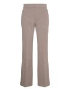 Mid-Rise Wideleg Trousers Mango Brown