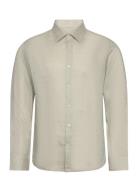 100% Linen Regular-Fit Shirt Mango Green