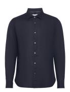 Classic Fit 100% Linen Shirt Mango Navy