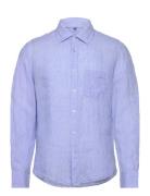 Classic Fit 100% Linen Shirt Mango Blue
