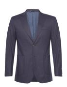 Slim Cotton Linen Suit Blazer GANT Blue