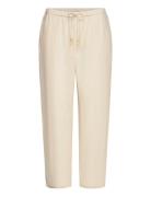 100% Linen Trousers Mango Beige