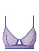 Mesh Cut-Out Triangle Bralette Understatement Underwear Purple