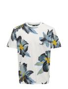 Onsklop Reg Ss Floral Tee ONLY & SONS White