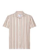 Slhreg-West Shirt Ss Resort Camp Selected Homme Beige