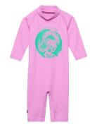 Dolphine Sun Jumpsuit Mint 98/104 ISBJÖRN Of Sweden Pink