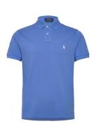 Custom Slim Fit Mesh Polo Shirt Polo Ralph Lauren Blue