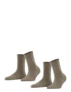 Basic Easy So 2P Esprit Socks Brown