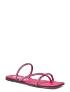 Biasissel Strappy Slide Rhinest Smooth Leather Bianco Pink