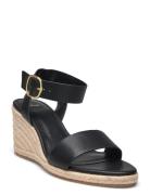 Wedge Buckle Sandals Mango Black