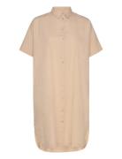 Slfblair 2/4 Short Shirt Dress Noos Selected Femme Beige