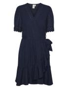 Yasnavina 2/4 Wrap Dress S. YAS Navy