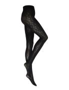 Tights Wool Wide Cable Lindex Black