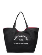 K/Rue St Guillaume Canvas Tote Karl Lagerfeld Black