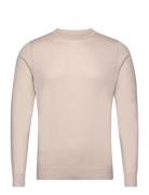 Man Fine Knit O-Neck Sweater Davida Cashmere Beige