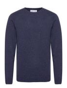 Man Chunky O-Neck Sweater Davida Cashmere Blue