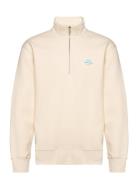 Standard Half Zip Logo Sweat Mads Nørgaard Cream