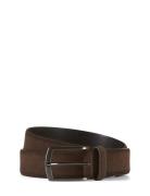 Suede Leather Belt Zack Howard London Brown