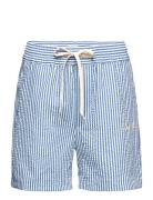 Stan Stripe Seersucker Swim Shorts Les Deux Blue