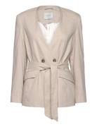 D6Sera Belted Linen Blazer Dante6 Beige