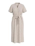 Videlea V-Neck S/S Midi Dress/R/Vol Vila Cream