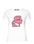 Boucle Profile T-Shirt Karl Lagerfeld White