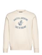 Navy Sweatshirt Morris Cream