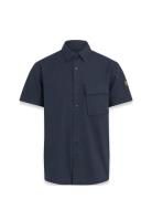 Scale Short Sleeve Shirt Belstaff Navy
