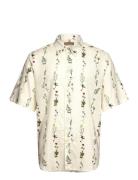 Silvio Japanese Floral Print Rue De Tokyo Cream