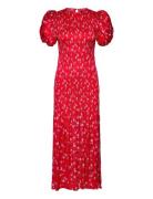 Printed Puff Sleeve Dress ROTATE Birger Christensen Red