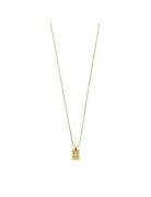 Jemma Square Pendant Necklace Pilgrim Gold