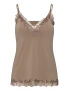 Rwbillie Lace Strap Top Rosemunde Beige