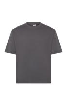 Slhlooseoscar Ss O-Neck Tee Noos Selected Homme Grey