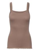 Organic Cotton Strap Top Rosemunde Brown